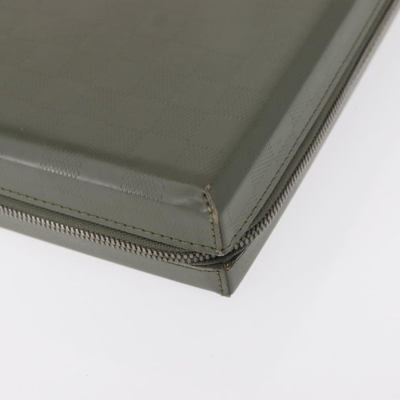 LOUIS VUITTON Damie Grasset Luke Business Bag Gray Resin M92154 LV Auth 152706