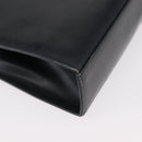 Salvatore Ferragamo Gancini Chain Shoulder Bag Leather Navy Gold Auth 152720-15