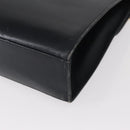 Salvatore Ferragamo Gancini Chain Shoulder Bag Leather Navy Gold Auth 152720-16