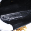 Salvatore Ferragamo Gancini Chain Shoulder Bag Leather Navy Gold Auth 152720-11