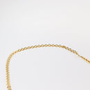 Salvatore Ferragamo Gancini Chain Shoulder Bag Leather Navy Gold Auth 152720-8