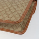 CELINE Macadam Canvas Shoulder Bag PVC Leather Beige Gold Auth 152722-16