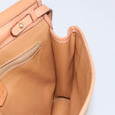 CELINE Macadam Canvas Shoulder Bag PVC Leather Beige Gold Auth 152722-20