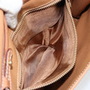 CELINE Macadam Canvas Shoulder Bag PVC Leather Beige Gold Auth 152722-11