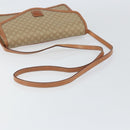 CELINE Macadam Canvas Shoulder Bag PVC Leather Beige Gold Auth 152722-7