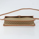 CELINE Macadam Canvas Shoulder Bag PVC Leather Beige Gold Auth 152722-5