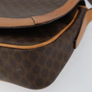 CELINE Macadam Canvas Shoulder Bag PVC Leather Brown Gold Auth 152723-9