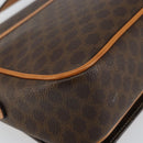 CELINE Macadam Canvas Shoulder Bag PVC Leather Brown Gold Auth 152723-16