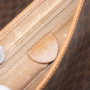 CELINE Macadam Canvas Shoulder Bag PVC Leather Brown Gold Auth 152723-18