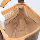 CELINE Macadam Canvas Shoulder Bag PVC Leather Brown Gold Auth 152723-19