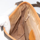 CELINE Macadam Canvas Shoulder Bag PVC Leather Brown Gold Auth 152723-20