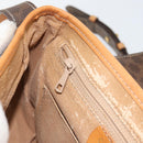 CELINE Macadam Canvas Shoulder Bag PVC Leather Brown Gold Auth 152723-21