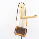 CELINE Macadam Canvas Shoulder Bag PVC Leather Brown Gold Auth 152723-24