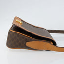 CELINE Macadam Canvas Shoulder Bag PVC Leather Brown Gold Auth 152723-3