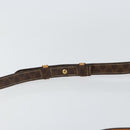 CELINE Macadam Canvas Shoulder Bag PVC Leather Brown Gold Auth 152723-8