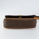 CELINE Macadam Canvas Shoulder Bag PVC Leather Brown Gold Auth 152723-5