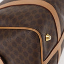CELINE Macadam Canvas Boston Bag PVC Brown Gold Auth 152724-14