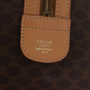 CELINE Macadam Canvas Boston Bag PVC Brown Gold Auth 152724-12