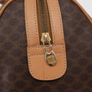 CELINE Macadam Canvas Boston Bag PVC Brown Gold Auth 152724-18