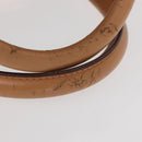 CELINE Macadam Canvas Boston Bag PVC Brown Gold Auth 152724-9