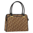 Christian Dior Trotter Canvas Hand Bag Beige Gold Auth 152725-1
