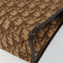 Christian Dior Trotter Canvas Hand Bag Beige Gold Auth 152725-10