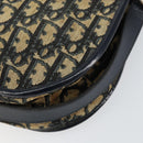 Christian Dior Trotter Canvas Shoulder Bag Navy Gold Auth 152726-14