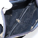 Christian Dior Trotter Canvas Shoulder Bag Navy Gold Auth 152726-11