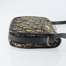 Christian Dior Trotter Canvas Shoulder Bag Navy Gold Auth 152726-3