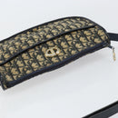 Christian Dior Trotter Canvas Shoulder Bag Navy Gold Auth 152726-6