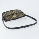 Christian Dior Trotter Canvas Shoulder Bag Navy Gold Auth 152726-7