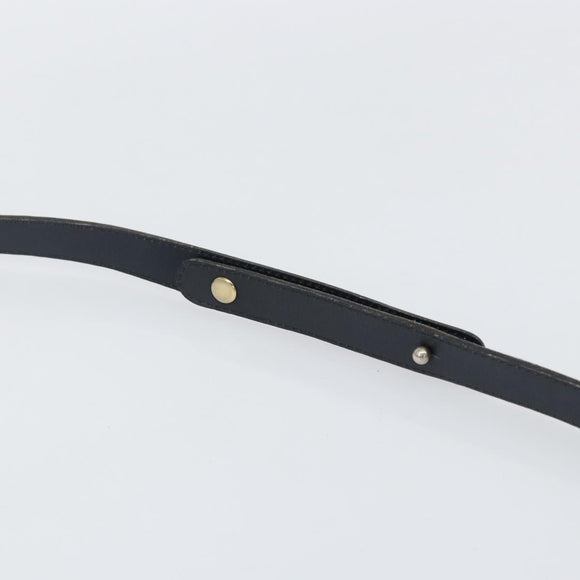 Christian Dior Trotter Canvas Shoulder Bag Navy Gold Auth 152726