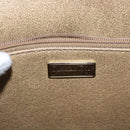 Christian Dior Honeycomb Canvas Hand Bag PVC Leather Beige Gold Auth 152727-11