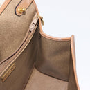 Christian Dior Honeycomb Canvas Hand Bag PVC Leather Beige Gold Auth 152727-18