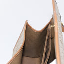 Christian Dior Honeycomb Canvas Hand Bag PVC Leather Beige Gold Auth 152727-19