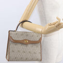 Christian Dior Honeycomb Canvas Hand Bag PVC Leather Beige Gold Auth 152727-21