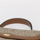 Christian Dior Honeycomb Canvas Hand Bag PVC Leather Beige Gold Auth 152727-8
