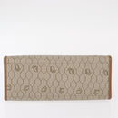 Christian Dior Honeycomb Canvas Hand Bag PVC Leather Beige Gold Auth 152727-5