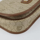 Christian Dior Honeycomb Canvas Shoulder Bag PVC Beige Gold Auth 152728-11