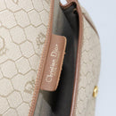 Christian Dior Honeycomb Canvas Shoulder Bag PVC Beige Gold Auth 152728-16