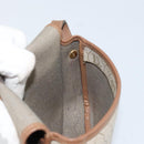 Christian Dior Honeycomb Canvas Shoulder Bag PVC Beige Gold Auth 152728-18