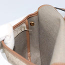 Christian Dior Honeycomb Canvas Shoulder Bag PVC Beige Gold Auth 152728-19