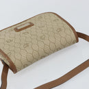 Christian Dior Honeycomb Canvas Shoulder Bag PVC Beige Gold Auth 152728-6
