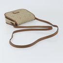 Christian Dior Honeycomb Canvas Shoulder Bag PVC Beige Gold Auth 152728-7