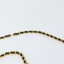 BALLY Chain Shoulder Bag Leather 2way Black Gold Auth 152729-10