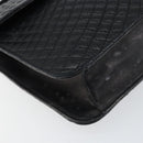 BALLY Chain Shoulder Bag Leather 2way Black Gold Auth 152729-13