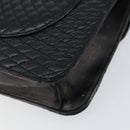 BALLY Chain Shoulder Bag Leather 2way Black Gold Auth 152729-14