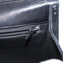 BALLY Chain Shoulder Bag Leather 2way Black Gold Auth 152729-22