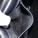 BALLY Chain Shoulder Bag Leather 2way Black Gold Auth 152729-23