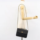 BALLY Chain Shoulder Bag Leather 2way Black Gold Auth 152729-24